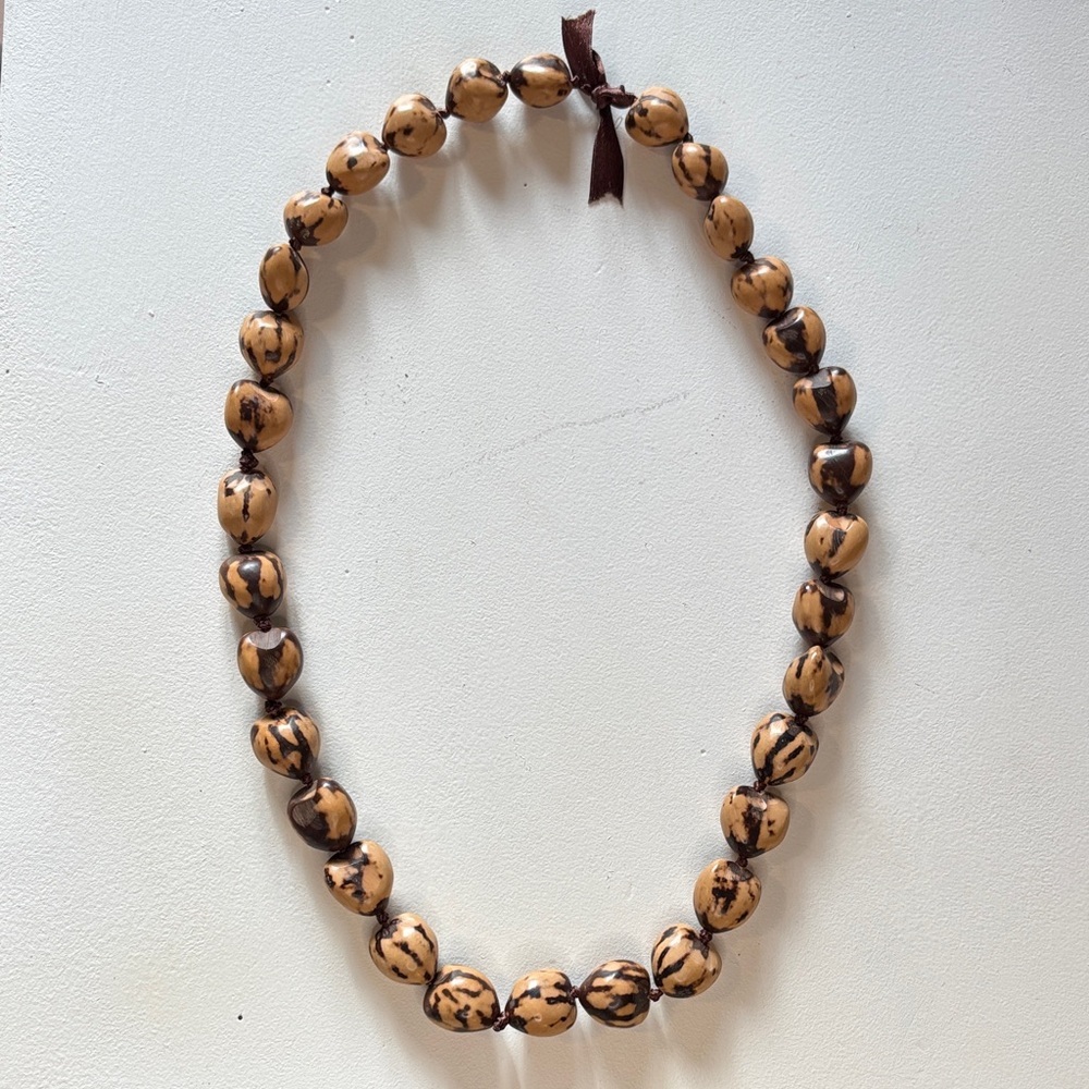 Natural Brown Beaded Necklace